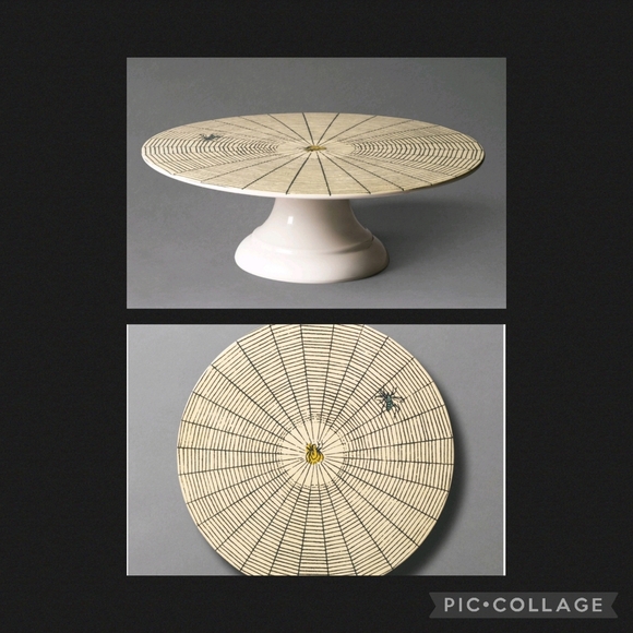 NWT Limited Edition John Derian 2024 Halloween Spider&Web Melamine Dessert Stand - Picture 2 of 4